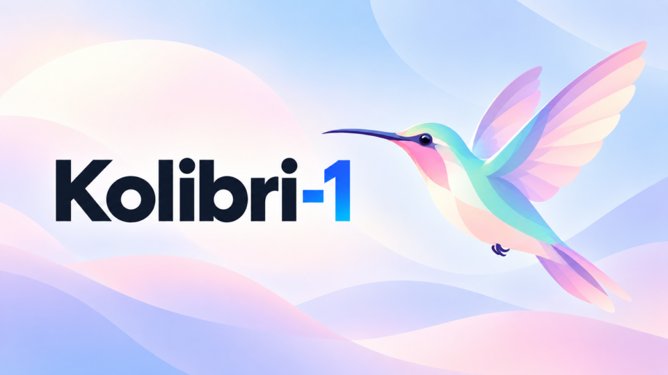 Pastel vector hummingbird representing Aleph Alpha’s Kolibri-1 open-weight MoE model.